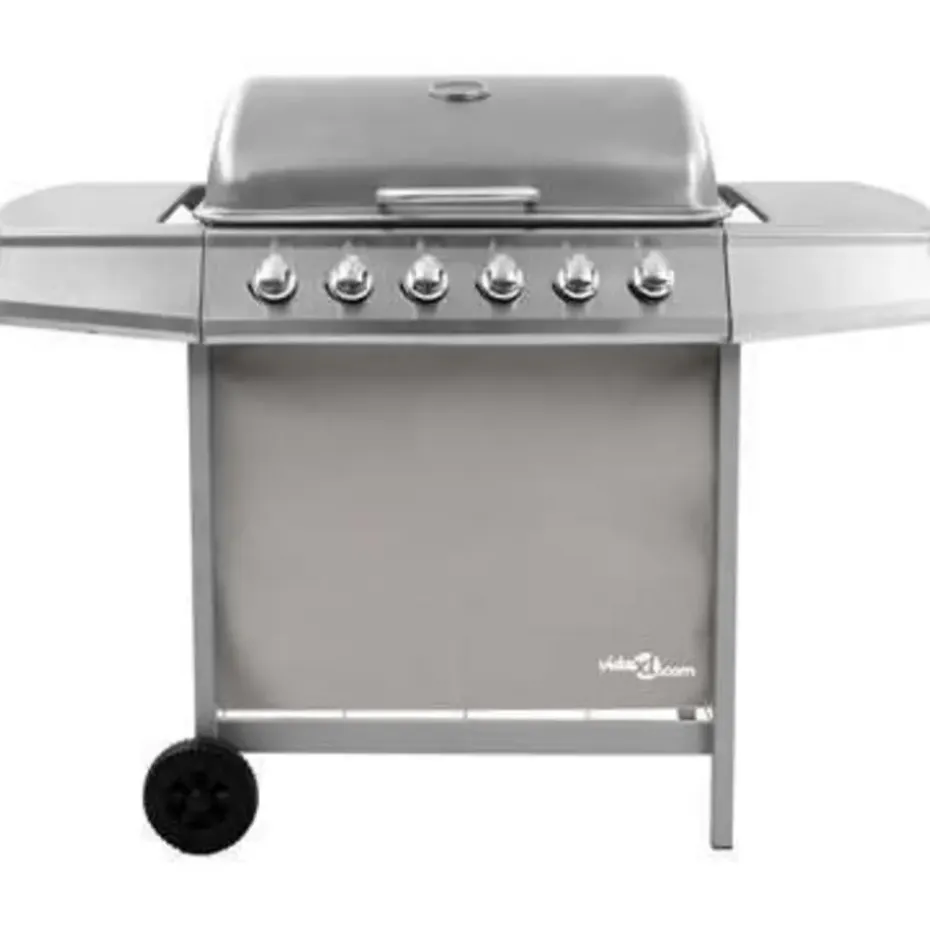 vidaXL - Gasbarbecue-grill - Zilver - Staal