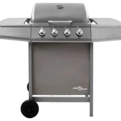 vidaXL - Gasbarbecue-grill - Zilver - Staal