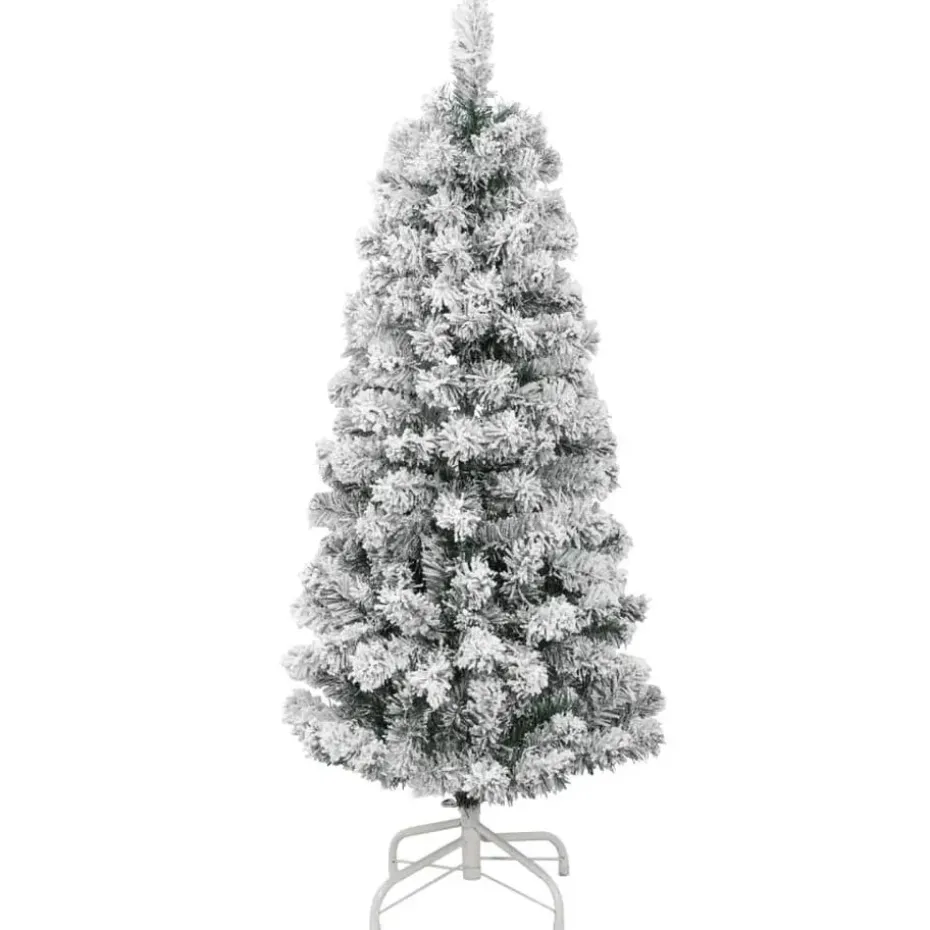 vidaXL - Gescharnierde Kunstkerstboom - Wit - 120 cm