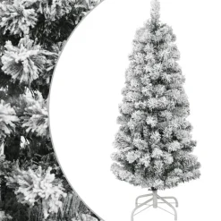 vidaXL - Gescharnierde Kunstkerstboom - Wit - 120 cm