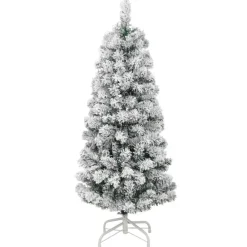 vidaXL - Gescharnierde Kunstkerstboom - Wit - 150 cm