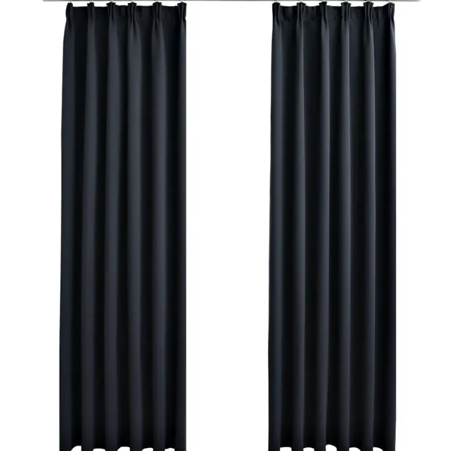vidaXL - Gordijn - Antraciet - Stof - 140 x 225 cm