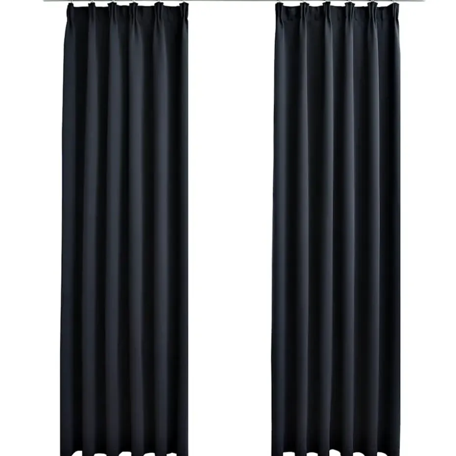 vidaXL - Gordijn - Antraciet - Stof - 140 x 245 cm