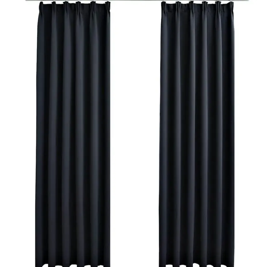 vidaXL - Gordijn - Antraciet - Stof - 140 x 175 cm