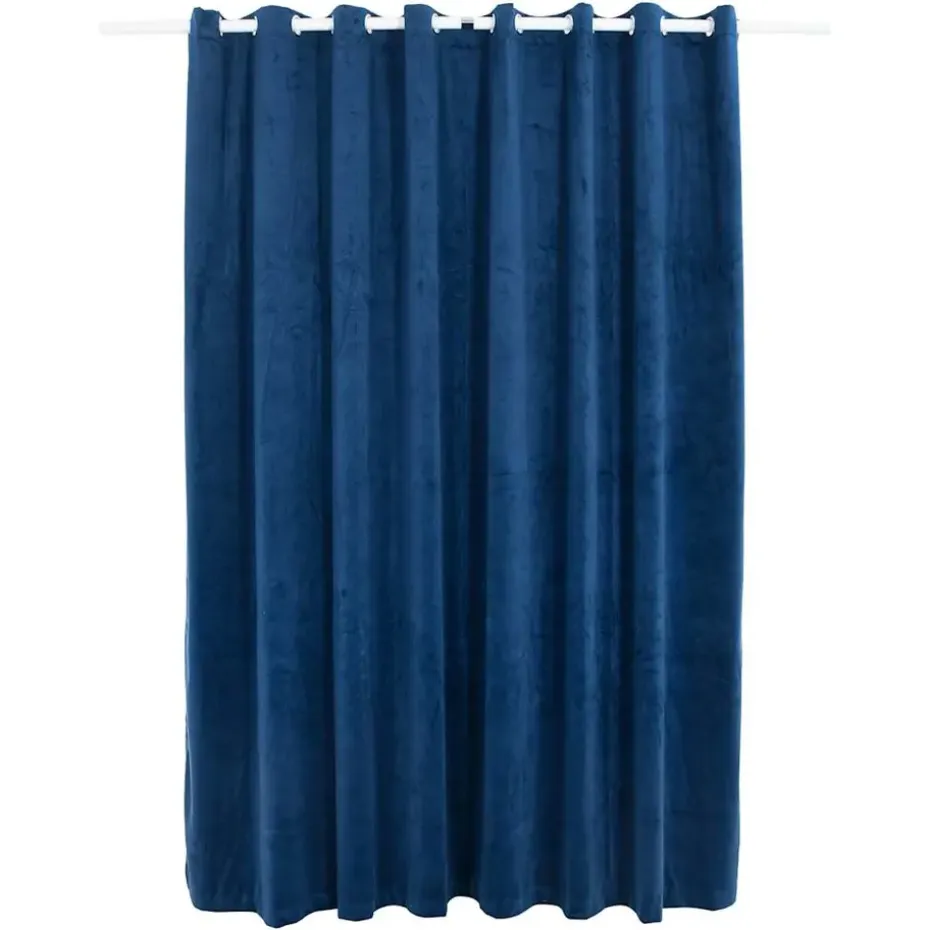vidaXL - Gordijn - Blauw - Fluweel