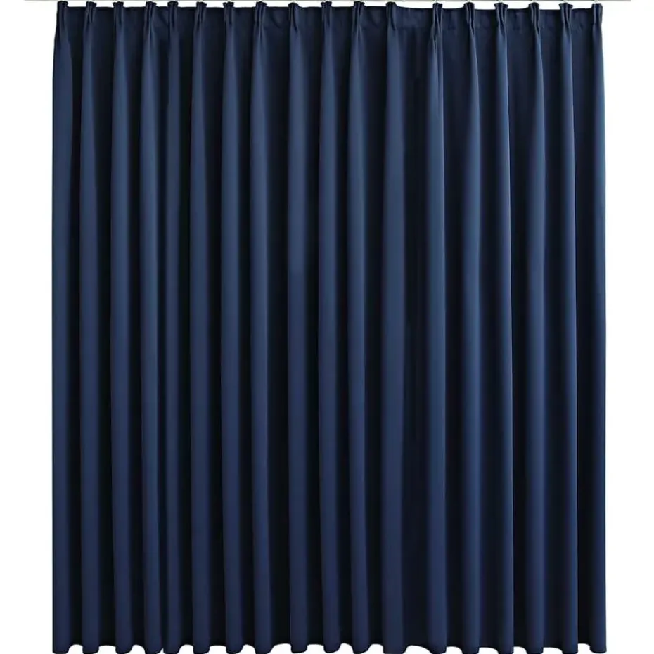 vidaXL - Gordijn - Blauw - Stof