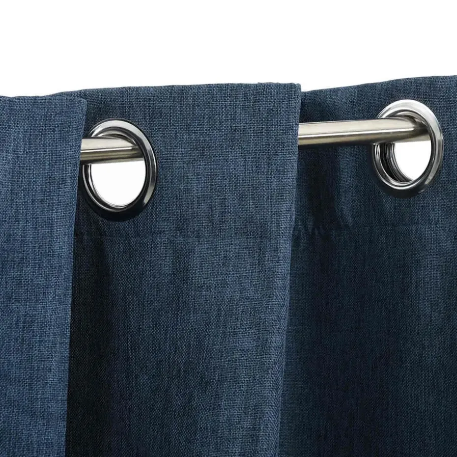 vidaXL - Gordijn - Blauw - Stof - 140 x 225 cm - 2 stuks