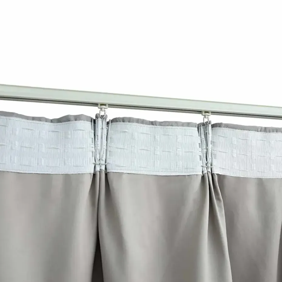 vidaXL - Gordijn - Grijs - Stof - 140 x 175 cm - 2 stuks