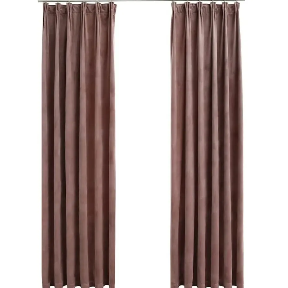 vidaXL - Gordijn - Roze - Fluweel - 140 x 245 cm - 2 stuks