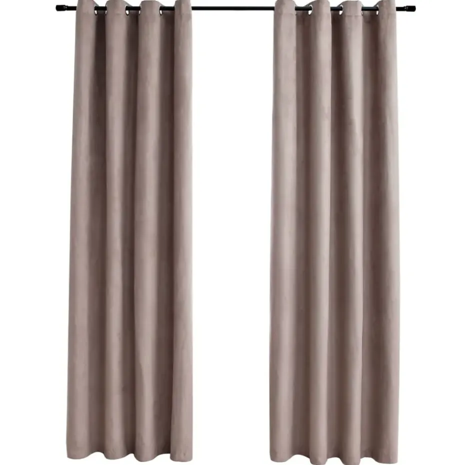 vidaXL - Gordijn - Taupe - Stof - 140 x 245 cm - 2 stuks