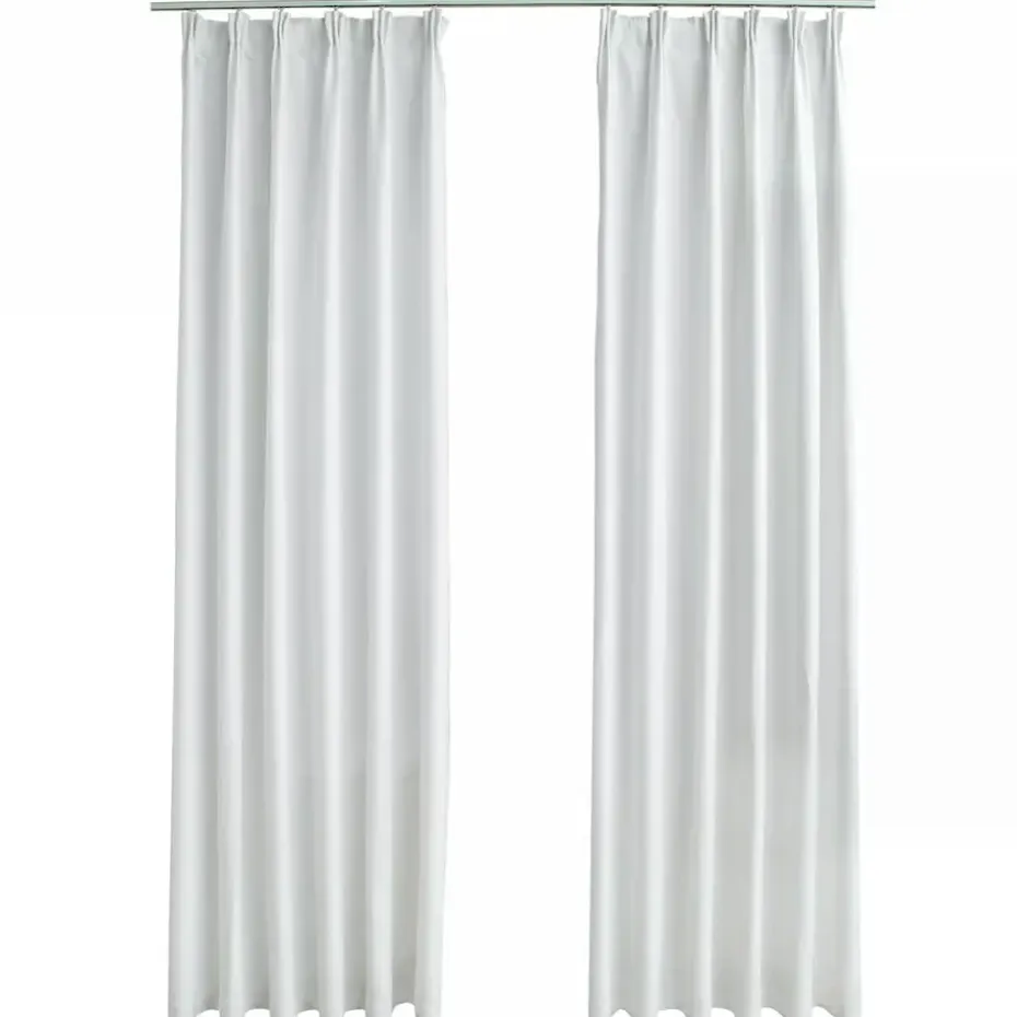 vidaXL - Gordijn - Wit - Stof - 140 x 225 cm - 2 stuks