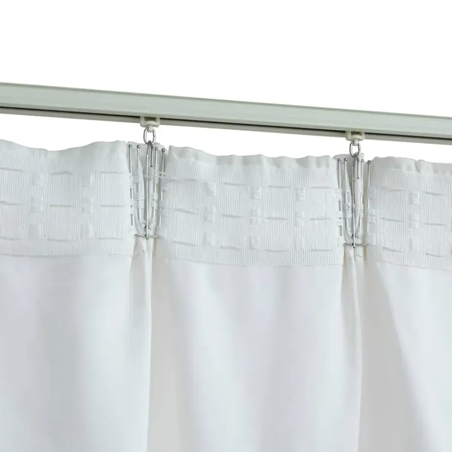 vidaXL - Gordijn - Wit - Stof - 140 x 225 cm - 2 stuks