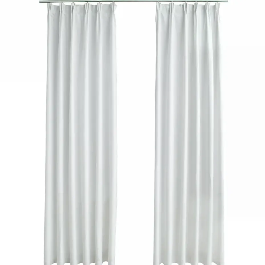 vidaXL - Gordijn - Wit - Stof - 140 x 245 cm - 2 stuks