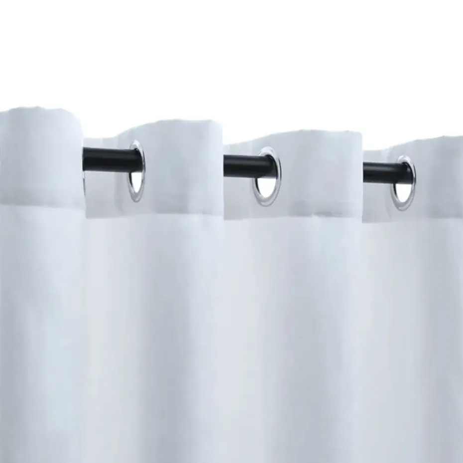 vidaXL - Gordijn - Wit - Stof - 140 x 175 cm - 2 stuks