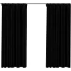 vidaXL - Gordijn - Zwart - Stof - 140 x 175 cm - 2 stuks