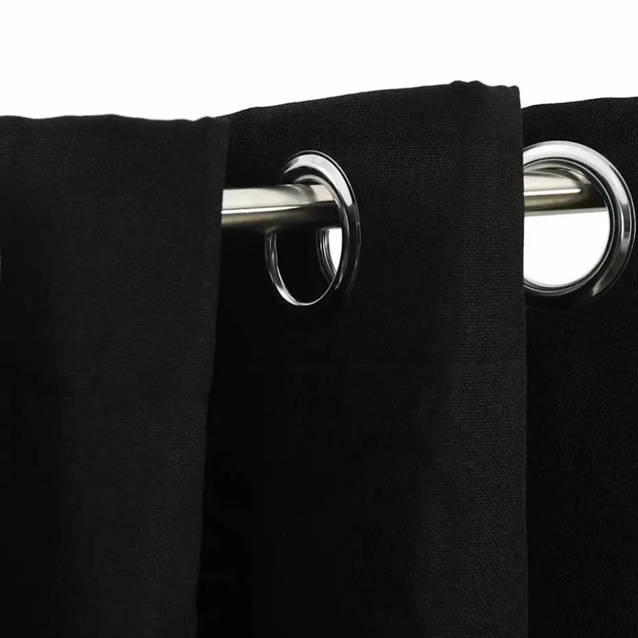 vidaXL - Gordijn - Zwart - Stof - 140 x 175 cm - 2 stuks