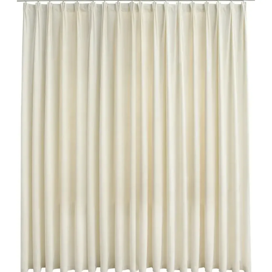 vidaXL - Gordijn verduisterend met haken - Crème - Fluweel - 290 x 245 cm