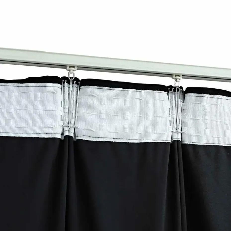 vidaXL - Gordijn verduisterend met haken - Zwart - Fluweel - 290 x 245 cm