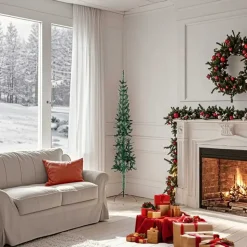 vidaXL - Halve Kunstkerstboom - Groen - 150 cm