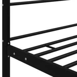 vidaXL - Hemelbedframe met latten - Zwart - Metaal - 100x200 cm