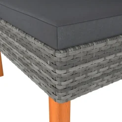 vidaXL - Hoekbanken - Grijs - Poly rattan - 2 stuks
