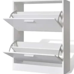vidaXL - Houten Schoenenkast - Wit - Hout
