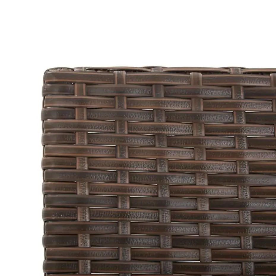vidaXL - 2-in-1 Tuinbankje met kussens - Bruin - Poly rattan - 176x70x80 cm
