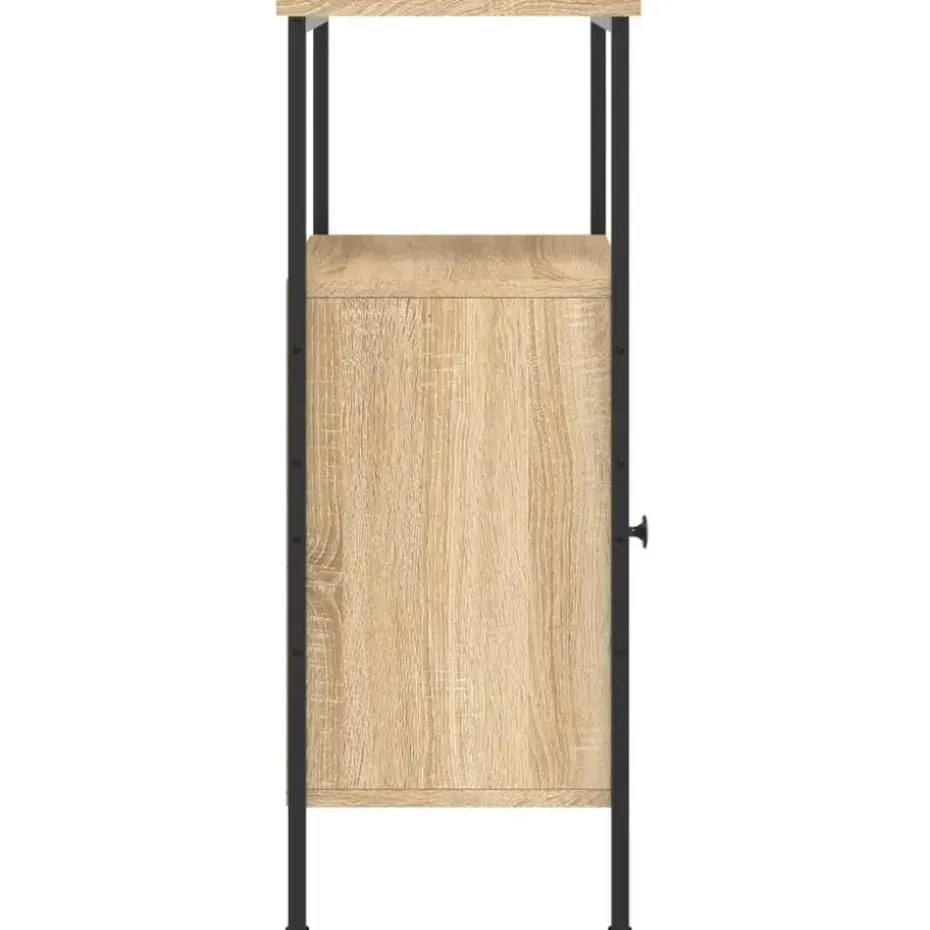 vidaXL - Industrieel Nachtkastjes met deur - Sonoma eiken - 41x31x80 cm - 2 st