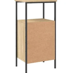 vidaXL - Industrieel Nachtkastjes met deur - Sonoma eiken - 41x31x80 cm - 2 st