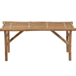 vidaXL - Inklapbaar Tuinbank met antraciet kussen - Bamboe - 118x38x45 cm