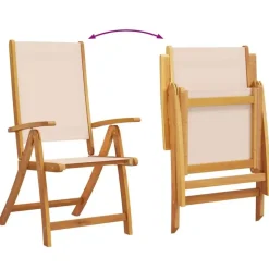 vidaXL - Inklapbare tuinstoelen - Bruin - Acaciahout - 2 stuks