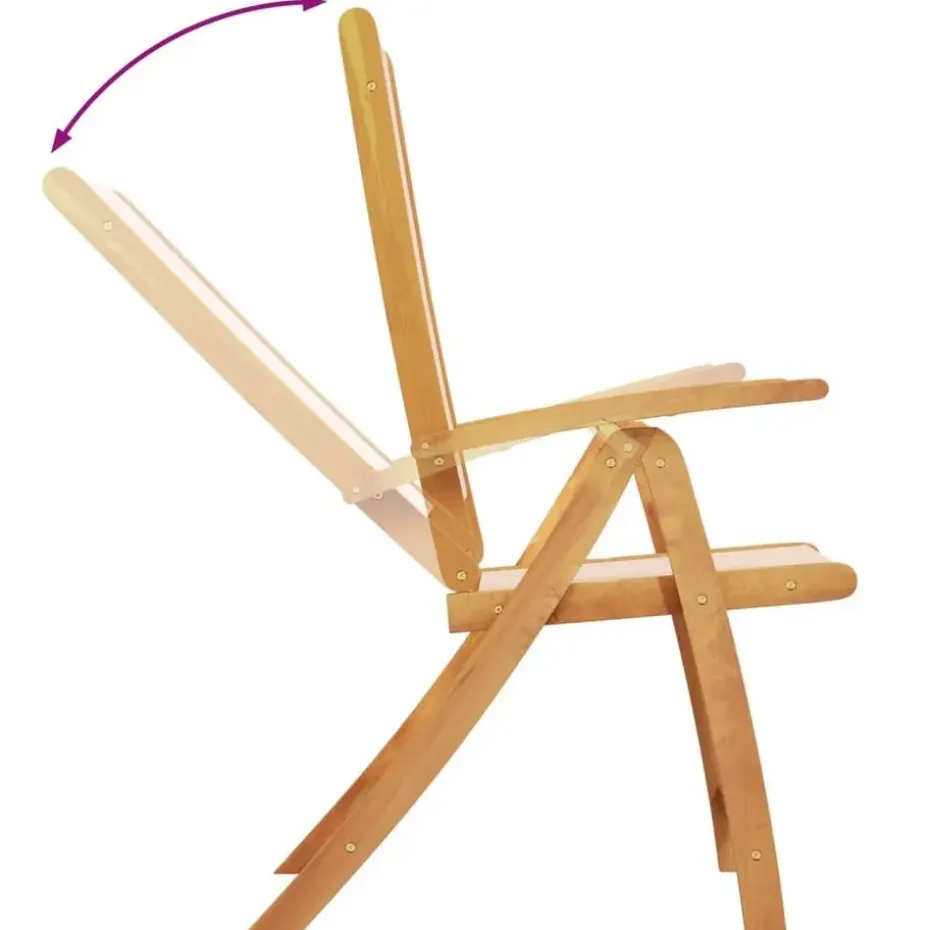 vidaXL - Inklapbare Tuinstoelen - Bruin - Acaciahout - 4 stuks