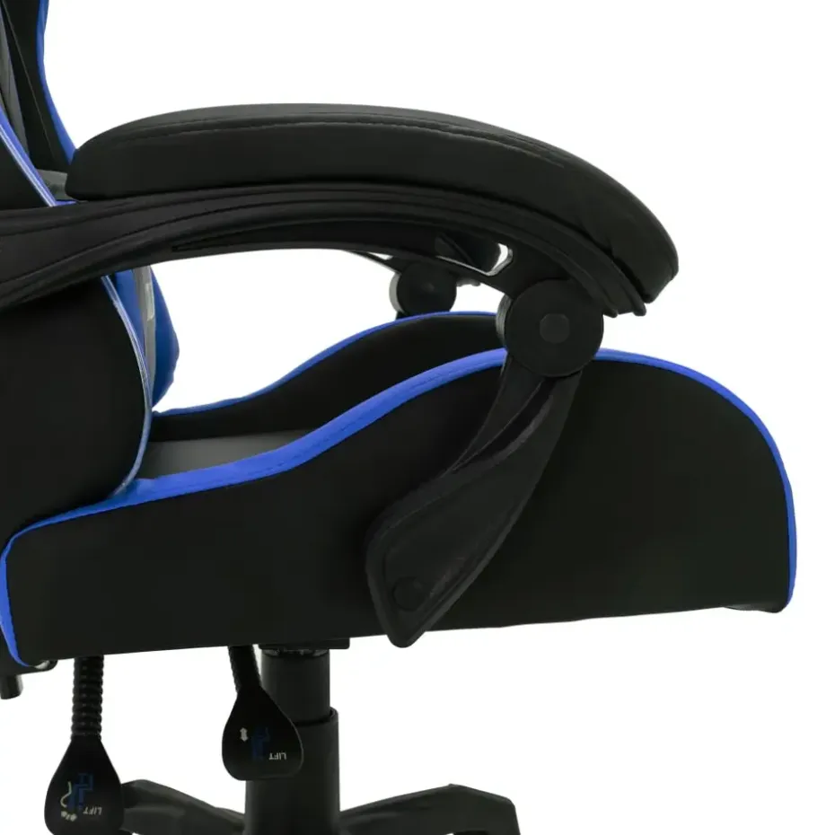 vidaXL - Kantoorstoel - Blauw - Kunstleer
