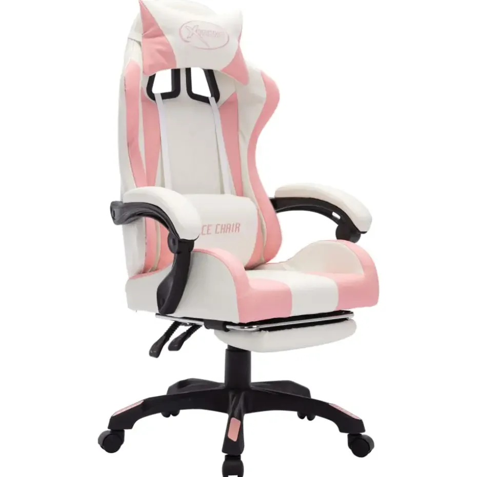 vidaXL - Kantoorstoel - Roze - Kunstleer