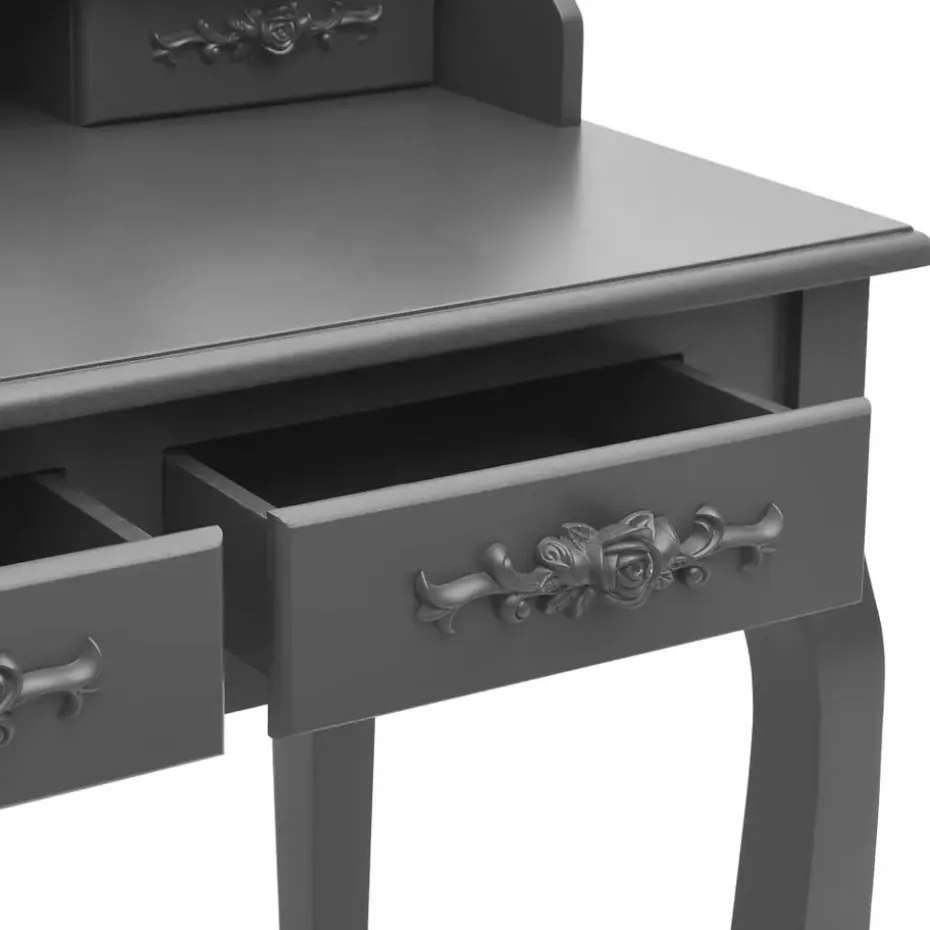 vidaXL - Kaptafel - Grijs - Hout