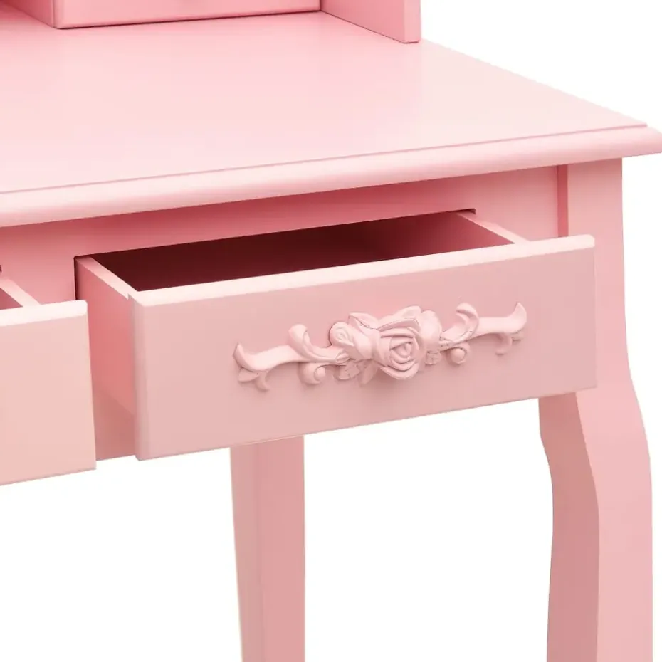 vidaXL - Kaptafel - Roze - Hout