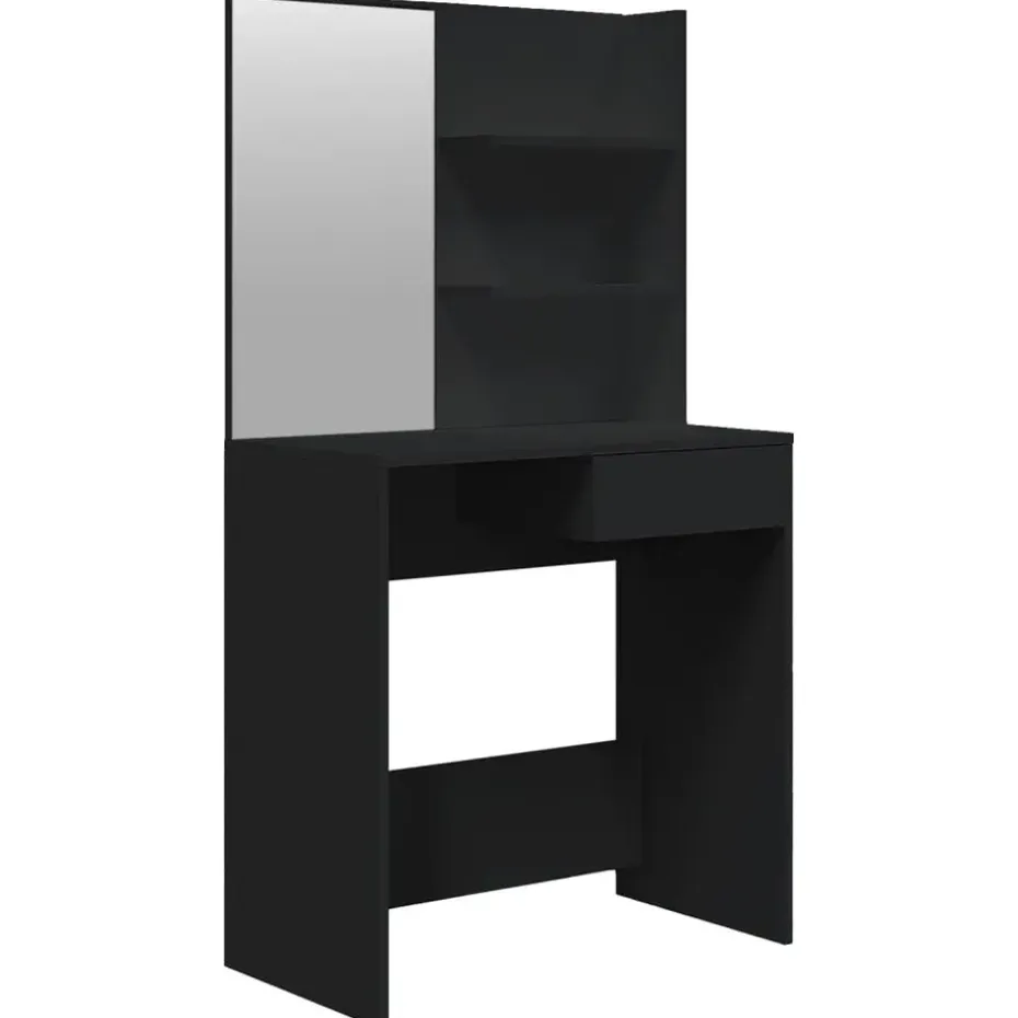 vidaXL - Kaptafel - Zwart - Bewerkt hout