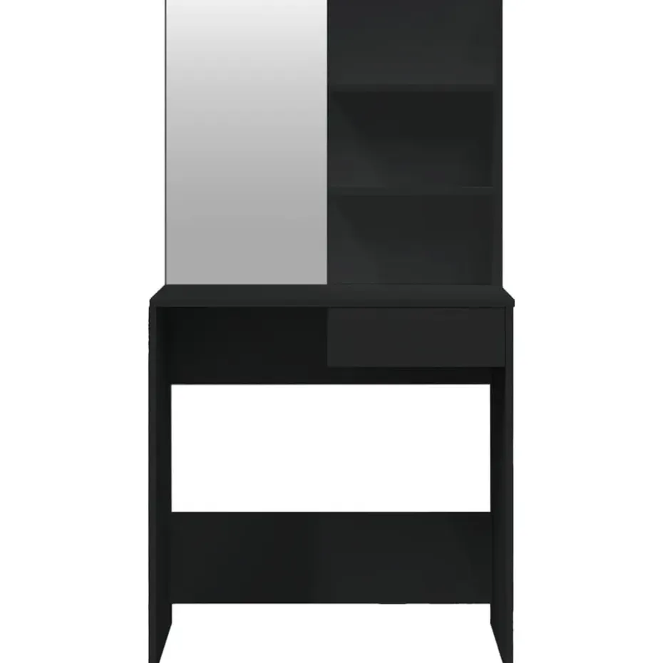 vidaXL - Kaptafel - Zwart - Bewerkt hout