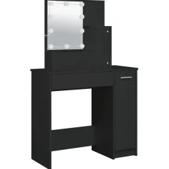 vidaXL - Kaptafel - Zwart - Bewerkt hout