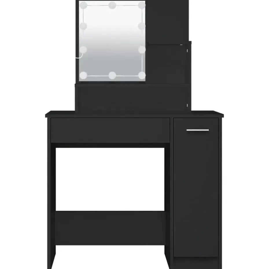 vidaXL - Kaptafel - Zwart - Bewerkt hout