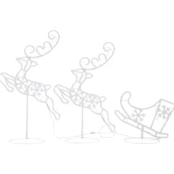 vidaXL - Kerst Rendier En Slee - Blauw