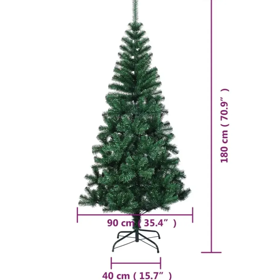 vidaXL - Kerstboom - Groen - 180 x 90 cm