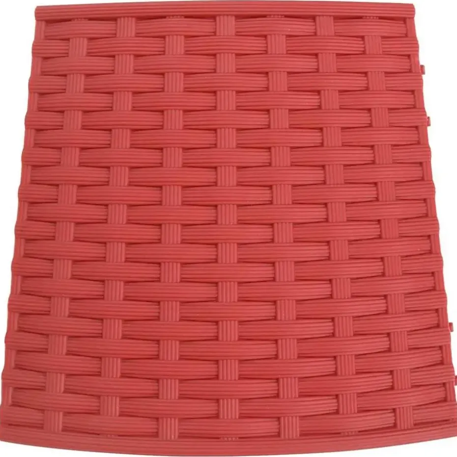 vidaXL - Kerstboomrok met geweven look Ø56x23 cm - Rood - Polypropeen