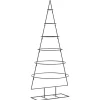 vidaXL - Kerstdecoratie kerstboom 65x60x150 cm - Zwart - Staal