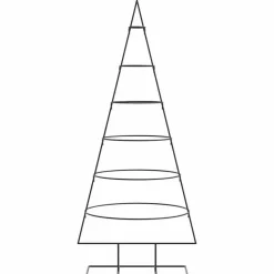 vidaXL - Kerstdecoratie kerstboom 65x60x150 cm - Zwart - Staal