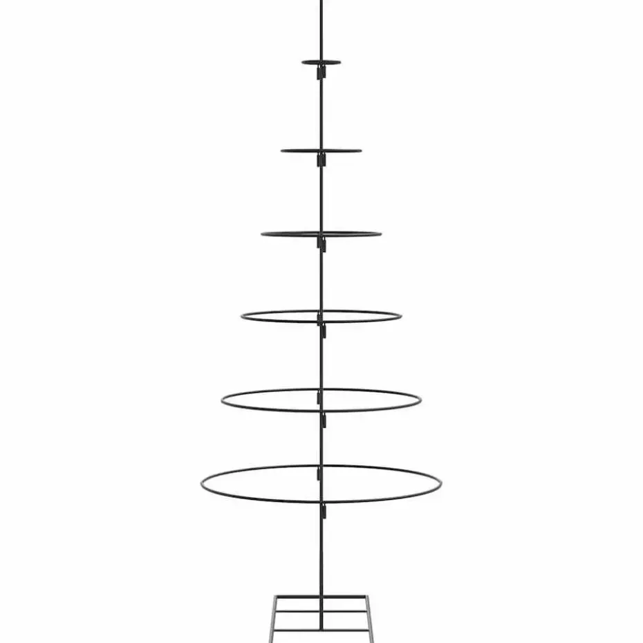 vidaXL - Kerstdecoratie kerstboom 65x60x150 cm - Zwart - Staal