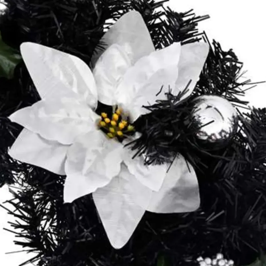 vidaXL - Kerstversiering - Zwart & zilverkleurig
