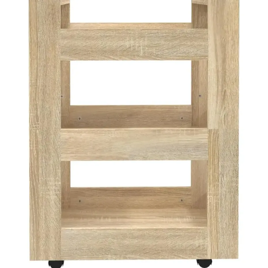 vidaXL - Keukentrolley - Bruin - Bewerkt hout