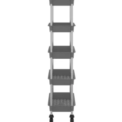 vidaXL - Keukentrolley - Grijs - IJzer