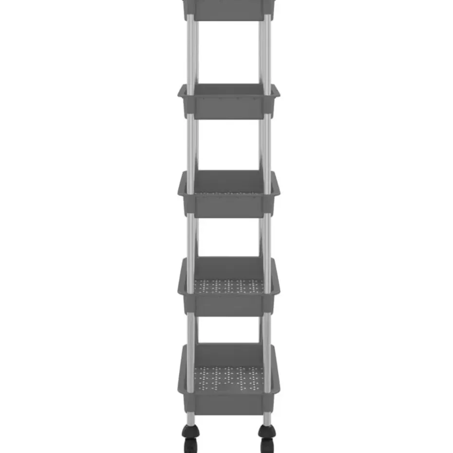 vidaXL - Keukentrolley - Grijs - IJzer